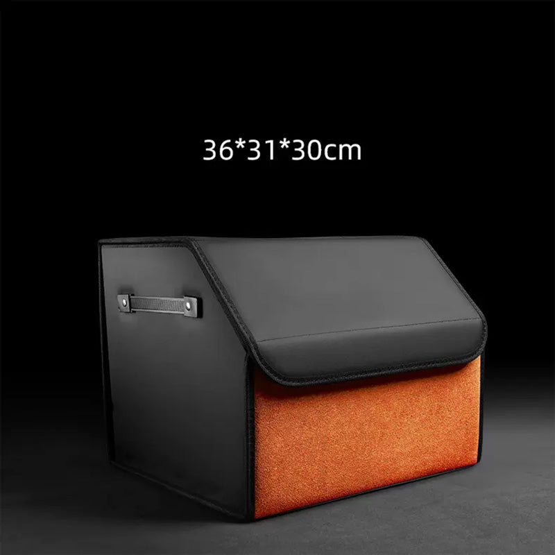 Waterproof Leather Car Trunk Storage Box - Universal Fit