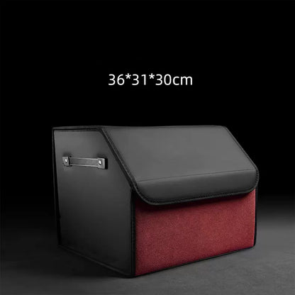 Waterproof Leather Car Trunk Storage Box - Universal Fit