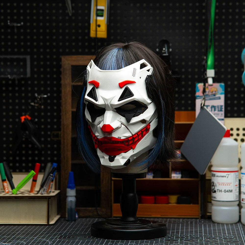 Joker Clown Full Face Mask - Realistic Halloween Costume Accessory