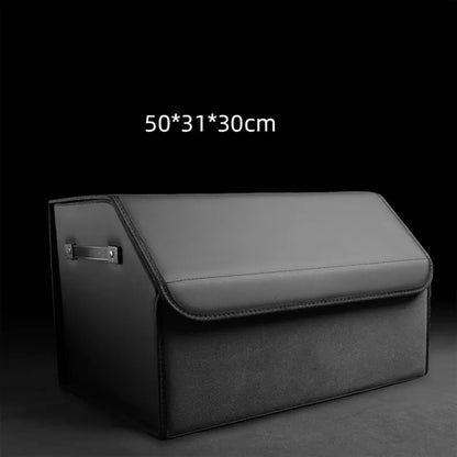 Waterproof Leather Car Trunk Storage Box - Universal Fit