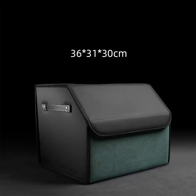 Waterproof Leather Car Trunk Storage Box - Universal Fit