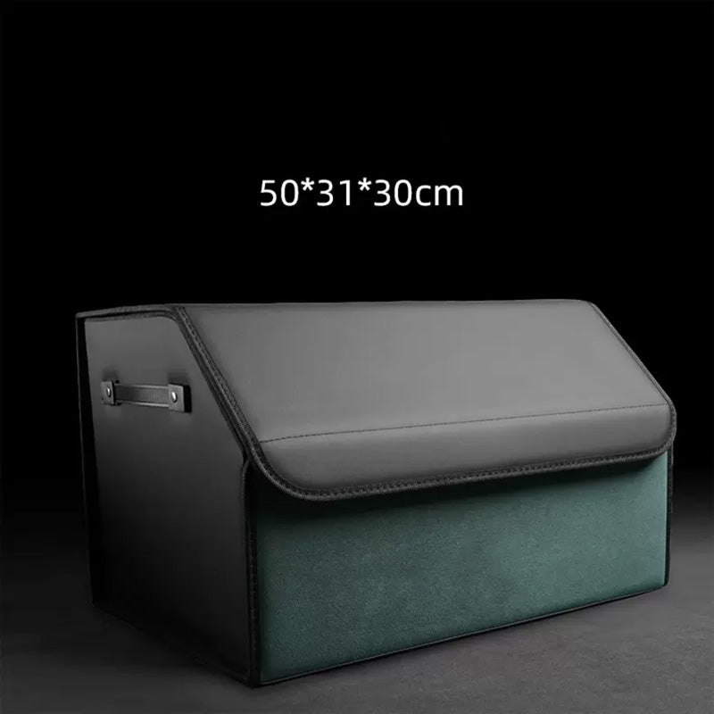 Waterproof Leather Car Trunk Storage Box - Universal Fit