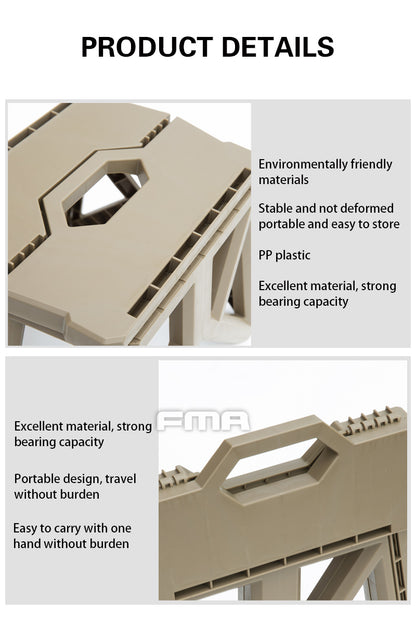 FMA Camping Portable Plastic Stool TB1460 (BK/DE/OD)