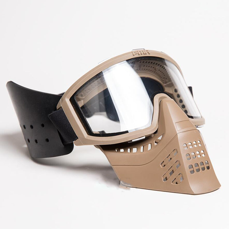 FMA Tactical Anti Fog 6mm double layer lens Goggles Detachable Face Mask ( DE )