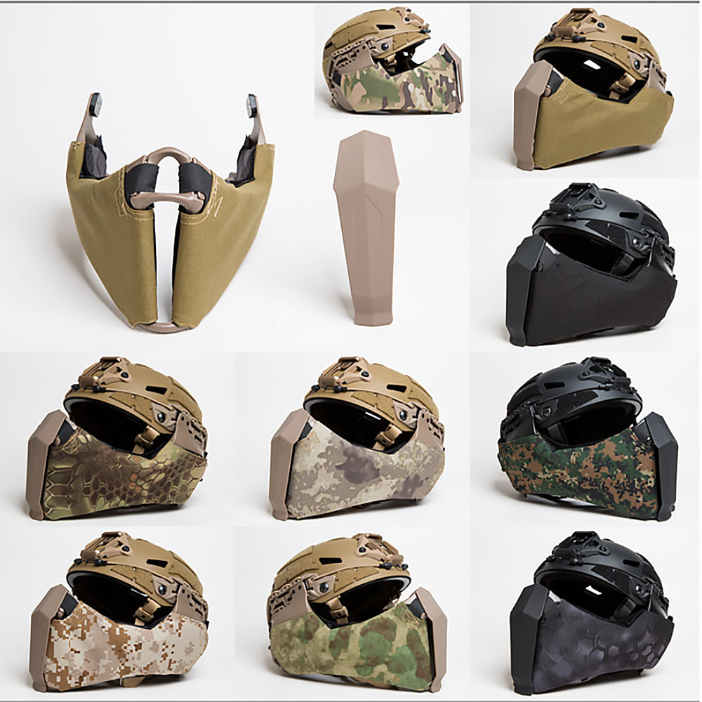 airsoft fast mt helmet FMA Gunsight Mandible Can Hang Fast Helmet for Helmet Half face Protec – GameofTactical