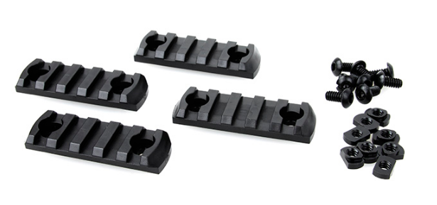 AABB M-LOK Nylon Picatinny Rail Sections 5 slot ( Black )