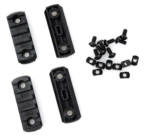 AABB M-LOK Nylon Picatinny Rail Sections 5 slot ( Black )