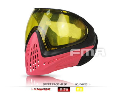 FMA 2015 F1 Paintball Airsoft Bike Safety Anti-Fog Goggle/Full Face Double Layers Mask