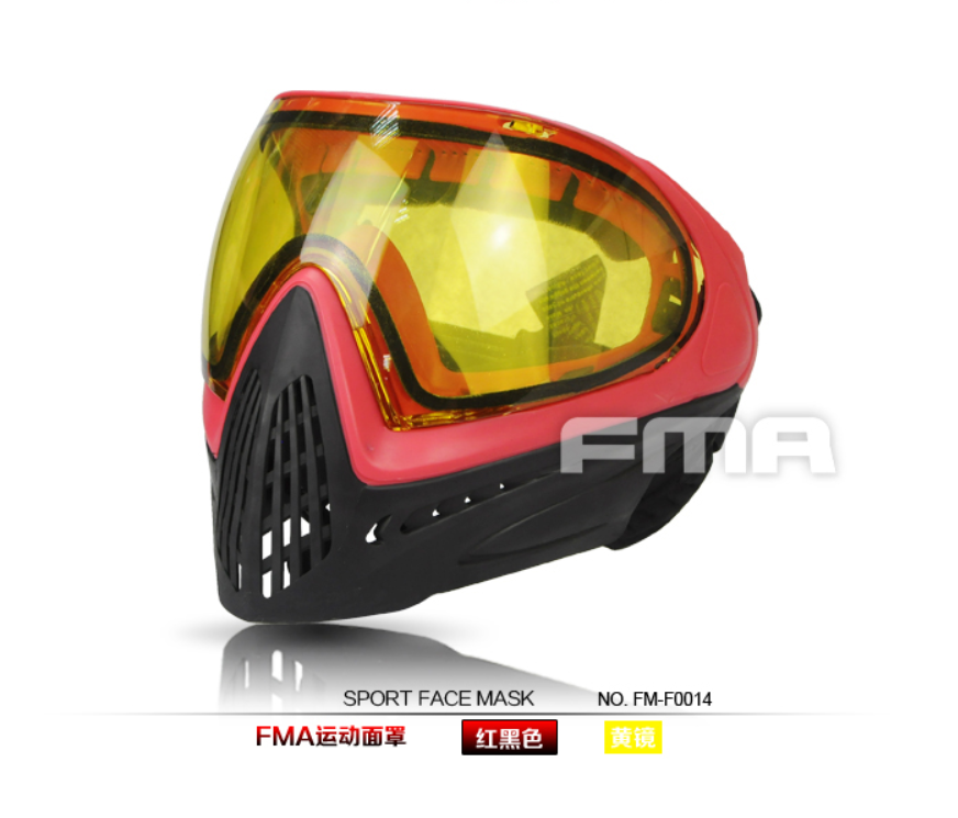 FMA 2015 F1 Paintball Airsoft Bike Safety Anti-Fog Goggle/Full Face Double Layers Mask