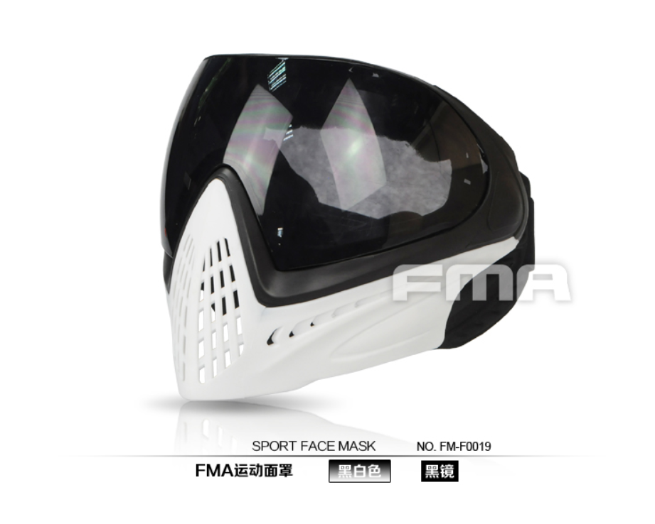 FMA 2015 F1 Paintball Airsoft Bike Safety Anti-Fog Goggle/Full Face Double Layers Mask