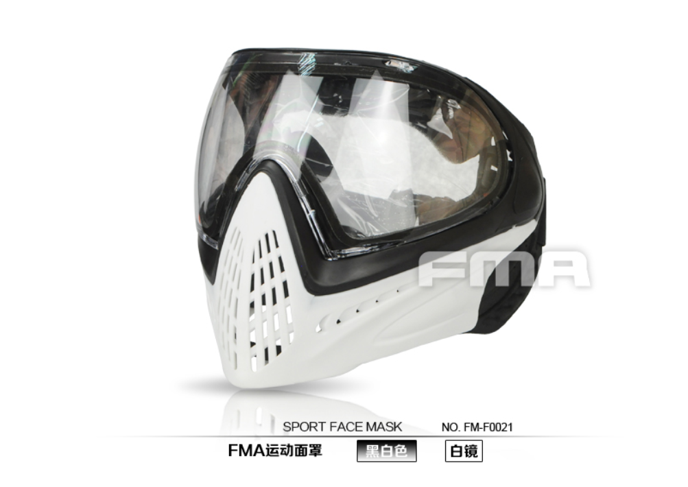 FMA 2015 F1 Paintball Airsoft Bike Safety Anti-Fog Goggle/Full Face Double Layers Mask