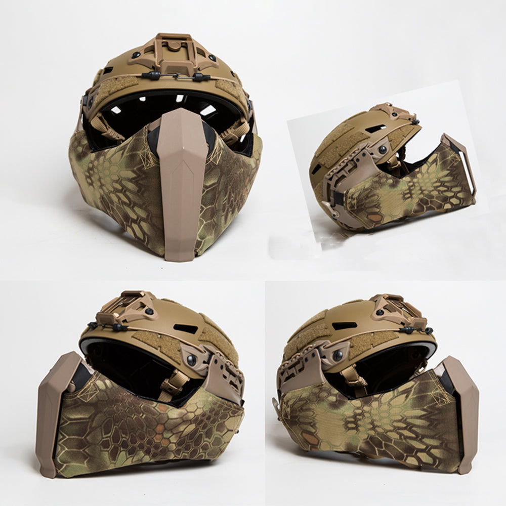 airsoft fast mt helmet wish FMA Gunsight Mandible Can Hang Fast Helmet for Helmet Half face Protec – GameofTactical
