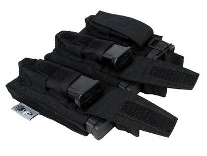 The Black Ships Triple Kangaroo 5.56 Magazine Pouch ( BK/CB/MC )