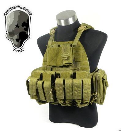 TMC PI Lightweight Plate Carrier , Khaki 6 pouches ( B )