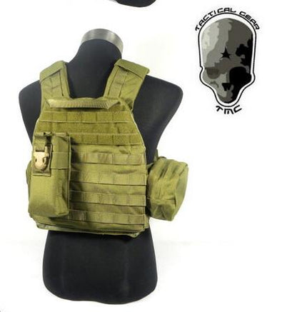 TMC PI Lightweight Plate Carrier , Khaki 6 pouches ( B )