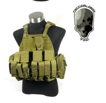 TMC PI Lightweight Plate Carrier , Khaki 6 pouches ( B )