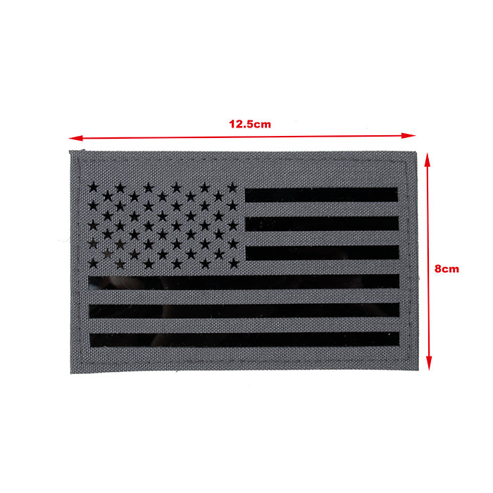 TMC Large US Flag Infrared Patch ( Wolf Grey )