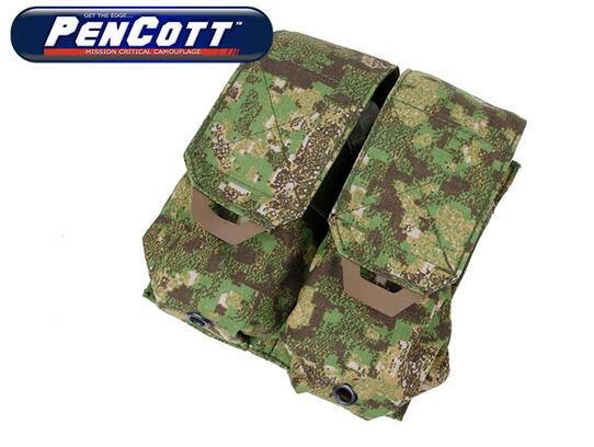 TMC QUOP Double M4 Mag Pouch ( PenCott GreenZone )