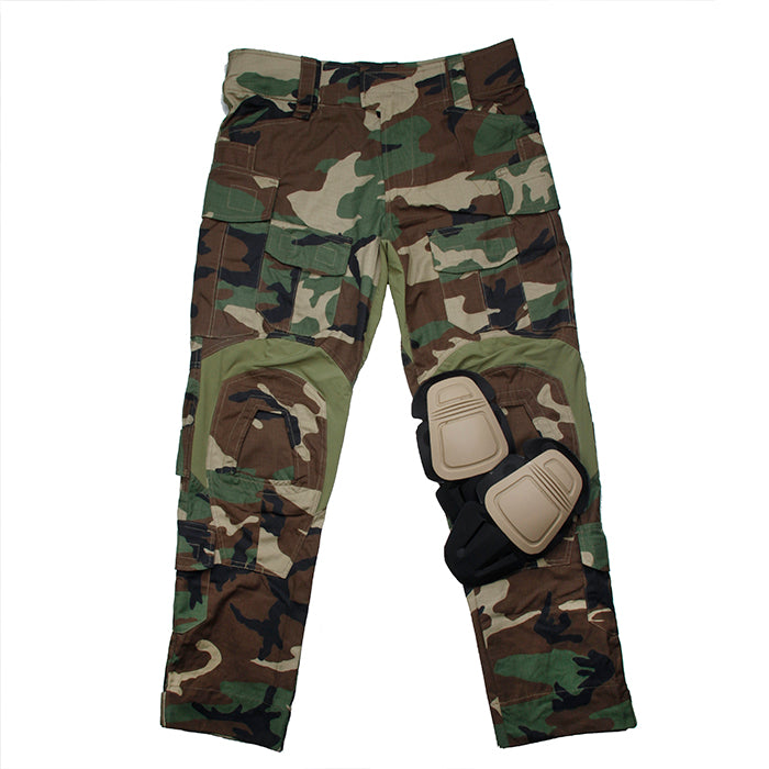 TMC ORG Cutting G3 Combat Pants ( Woodland ) with Combat Pads