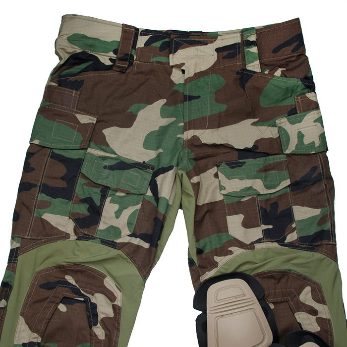 TMC ORG Cutting G3 Combat Pants ( Woodland ) with Combat Pads