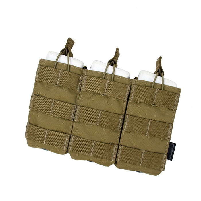 TMC Open-Top Triple Tri MOLLE 556 Pouch ( Khaki )