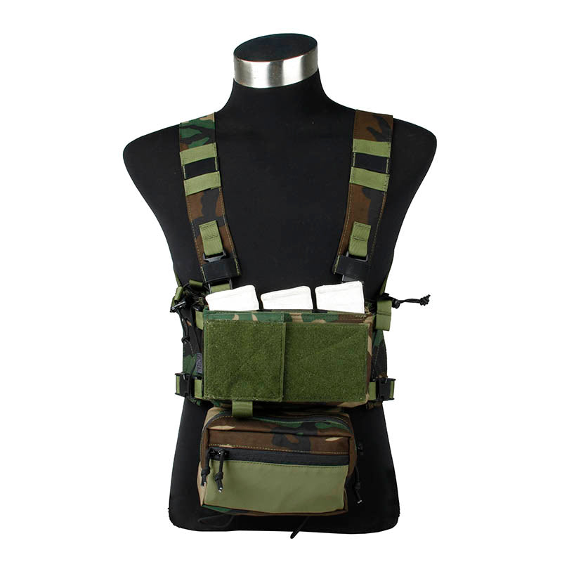 TMC Modular Lightweight Chest Rig ( Set A Woodland )