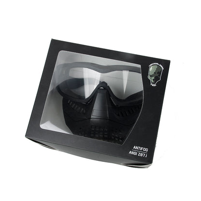 TMC Impact-rated ANSI Z87.1 Removable Goggle Face Fask (BK)