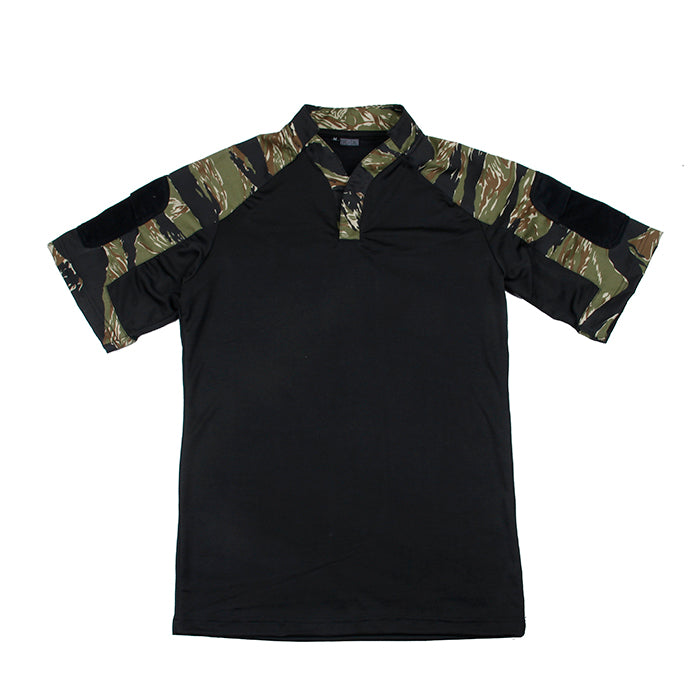 TMC One Way Dry TShirt Combat Shirt Short Sleeve ( Green Tigerstripe )