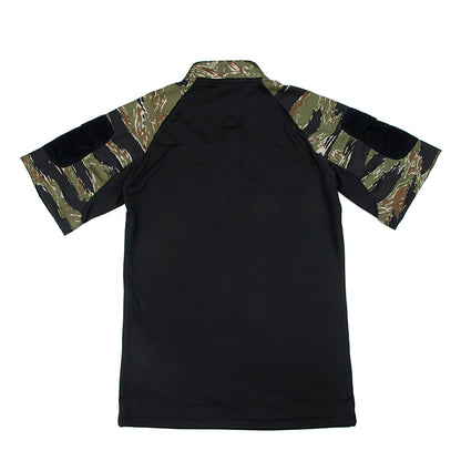 TMC One Way Dry TShirt Combat Shirt Short Sleeve ( Green Tigerstripe )