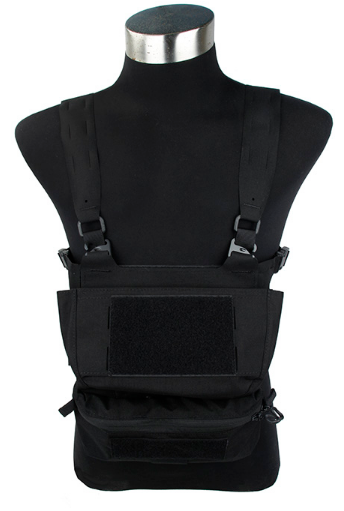 TMC Chest Rig Wide Harness Set ( Black )