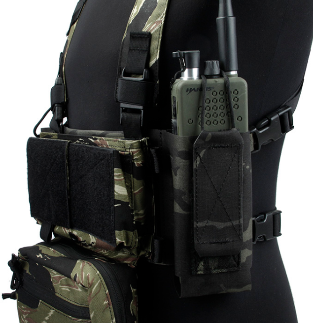 TMC Dual Radio Side Pouch set ( Multicam Black )