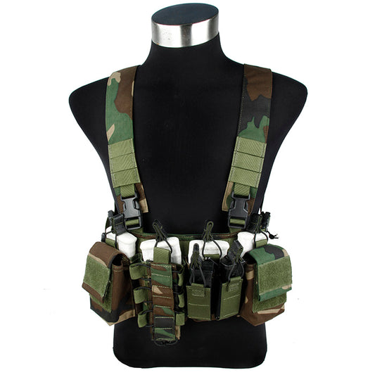 TMC Defender 3 D-Mitts Chest Rig Light Version for 5.56 ( Woodland )