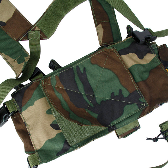 TMC Defender 3 D-Mitts Chest Rig Light Version for 5.56 ( Woodland )