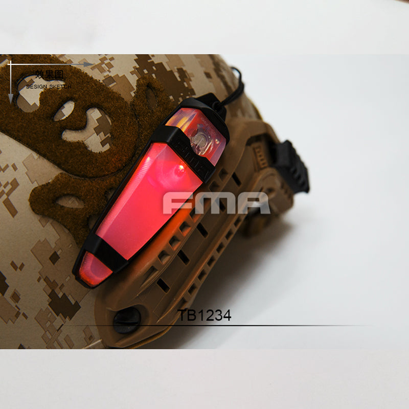 FMA Tactical Safty Light In Red ( Body in BK / DE)